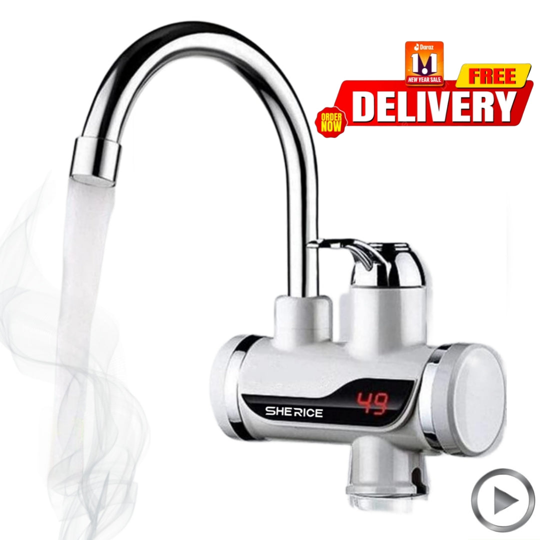 Instant Hot Water Tap Electric Geyser for Bathroom or Kitchen Basin