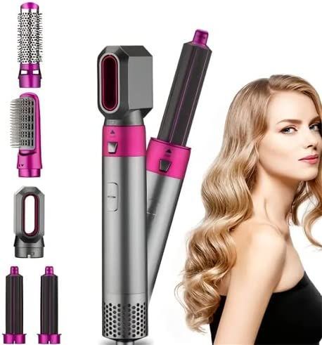 5 in 1 Hair Dryer Hot Comb Set Curling Iron Hair Straightener