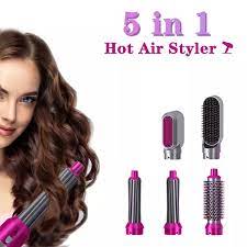 5 in 1 Hair Dryer Hot Comb Set Curling Iron Hair Straightener