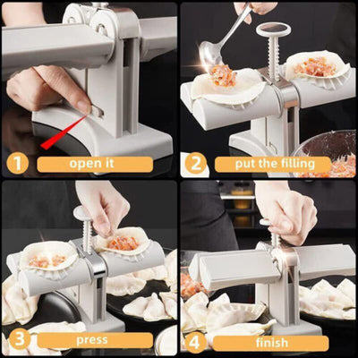 Automatic Double Head Dumpling Maker Mould Tool Kitchen Gadgets